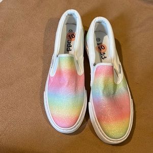 Rainbow glitter shoes